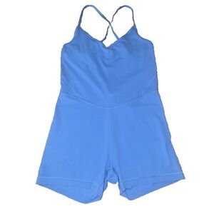 Lululemon Align Cross Back Bodysuit Size 12 Pool Blue NWT